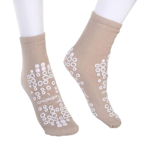 Cardinal Health 68125-TAN Terry in Double Tread Patient Safety Slippers, Tan, Large, Case of 48 Pairs in Saudi Arabia