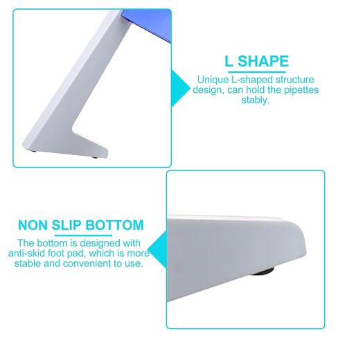 L-Shaped Pipette Rack Linear Pipette Stand Plastic Holder Laboratory Experiment Support Shelf for Lab Use in Kuwait