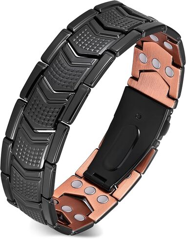 Feraco Copper Bracelet for Men 3X Strength,Magnetic Therapy Bracelet Copper Jewelry with Powerful 3800 Gauss Magnets in Kuwait
