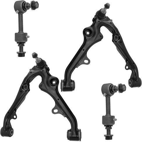 Detroit Axle - 4pc أذرع التحكم في الواجهة الأمامية لعام 2004-2009 Nissan Quest ، 2 Under Control Arms 2 Struts & Coil Spring 2005 2007 2007 2008 Suspension in Kuwait