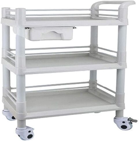 Movable Hand Trucks Trolleys, Household Serving Cart 3 Layers Trolley On Wheels Instrument Treatment Car for,Hair Beauty Salon Rolling Storage Hand Trucks, Ab in Kuwait