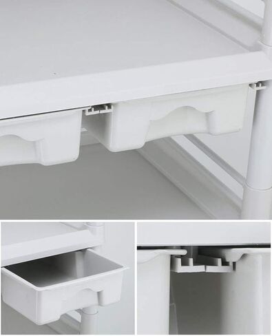 Movable Hand Trucks Trolleys, Household Serving Cart 3 Layers Trolley On Wheels Instrument Treatment Car for,Hair Beauty Salon Rolling Storage Hand Trucks, Ab in Kuwait