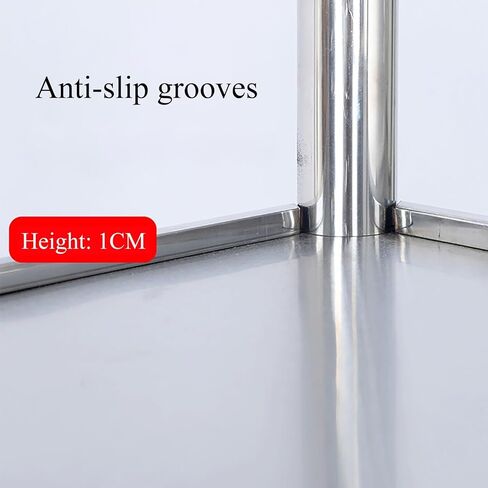 Heavy Duty Stainless Steel Utility Cart with Wheels Commercial Grade Metal Kitchen Table for Lab Clinic Salon Restaurant and Home Use,One Color in Saudi Arabia