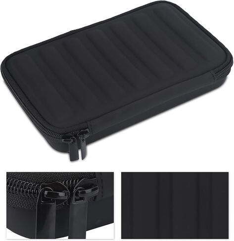 Harmonica Storage Case, PU Leather Harmonica Storage Case, Black Portable Carrying Bag with 7 Slots, Zippered Design for Musicians in Saudi Arabia