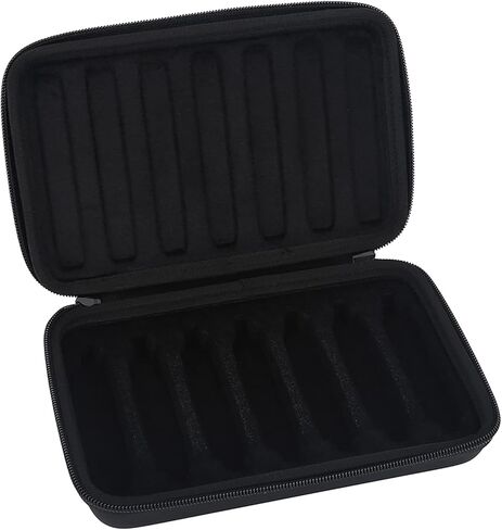 Harmonica Storage Case, PU Leather Harmonica Storage Case, Black Portable Carrying Bag with 7 Slots, Zippered Design for Musicians in Saudi Arabia