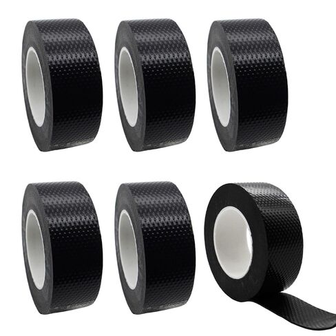 6 Rolls Silicone Grip Tape, Grip Tape For Handles, The Gripper Seal Wrap, Sports Tight Handle Wrap, For Bike, Steering Wheel, Pull Up Bar, Dumbbell, Gym Equipment And Tool, Non-Slip, Shock Absorbing in Kuwait
