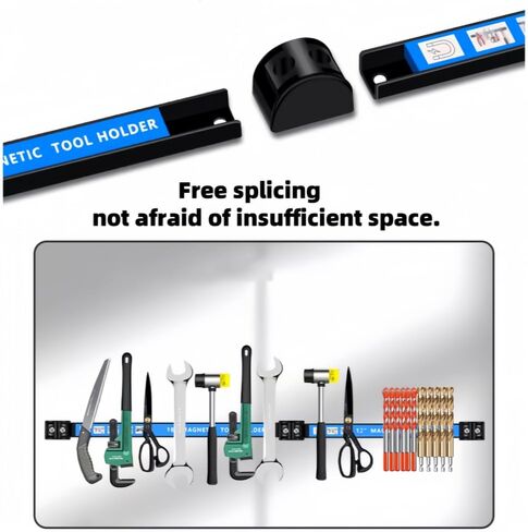 شريط حامل أدوات مغناطيسي مقاس 12 بوصة، 4 عبوات، يستخدم لتخزين أدوات المرآب وأدوات المطبخ ومنتجات الحديد. منظم ترتيب التخزين، سهل التركيب في ورشة العمل، يتضمن براغي تثبيت. in Kuwait