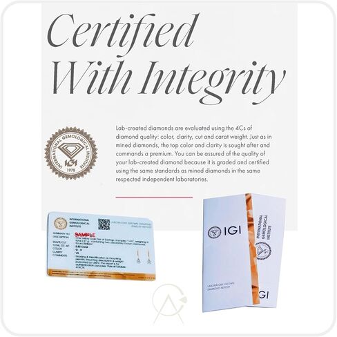 IGI Certified 1 Carat Lab Grown Diamond Round Solitaire Pendant Necklace for Women - 14k White Gold Necklace (I-J, VS1-VS2, 1.00 cttw) - 3-Prong Martini - 18 Inch Chain in Kuwait