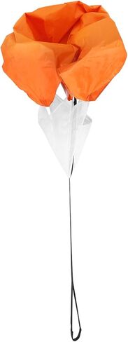 Resistance Running Parachute Training Gear with Silver-Coated Orange Canopy, Chute for Explosive Power and Core Strength, Running Accessory for Athletics and Fitness Training in Saudi Arabia