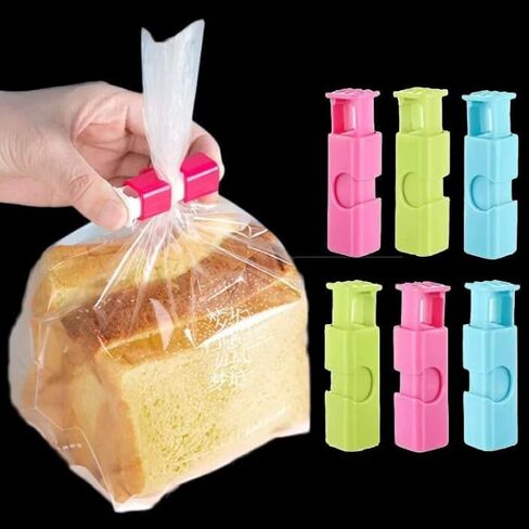 6PCS Bag Sealing Clips Multi Function Plastic Spring Design for Snacks Bread Preservation Kitchen Travel Storage, A in Saudi Arabia