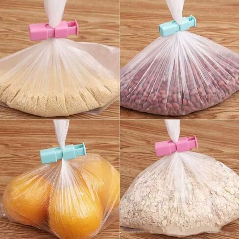 6PCS Bag Sealing Clips Multi Function Plastic Spring Design for Snacks Bread Preservation Kitchen Travel Storage, A in Saudi Arabia