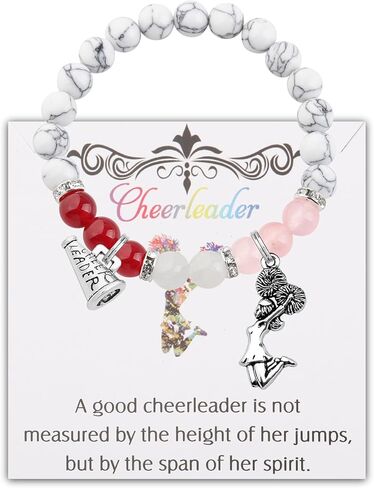 PLITI Cheerleader Bracelet Cheerleading Gift Cheer Coach Appreciation Gift Megaphone Jewelry For Cheer Mom in Saudi Arabia