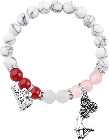 PLITI Cheerleader Bracelet Cheerleading Gift Cheer Coach Appreciation Gift Megaphone Jewelry For Cheer Mom in Saudi Arabia