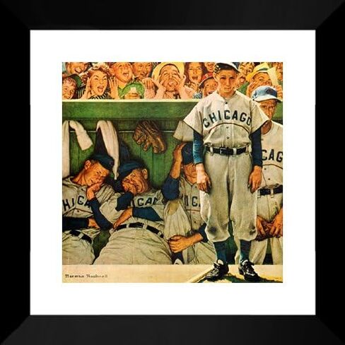 طباعة فنية مؤطرة من Cubs Dugout مقاس 20 × 20 بواسطة نورمان روكويل in Kuwait