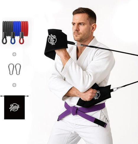 Jiu Jitsu Grip Trainer Simulating Gi – BJJ Resistance Bands System | Grappling Grip Strength & Endurance Training for Judo, MMA & Home Gym in Saudi Arabia