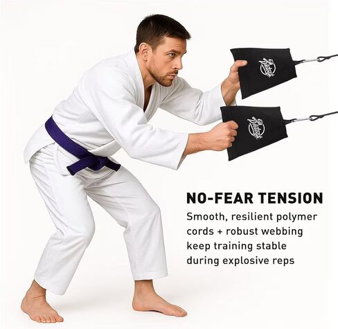 Jiu Jitsu Grip Trainer Simulating Gi – BJJ Resistance Bands System | Grappling Grip Strength & Endurance Training for Judo, MMA & Home Gym in Saudi Arabia