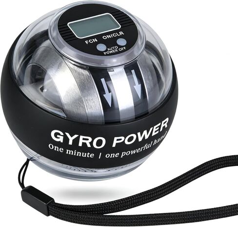 كرة عزم الدوران ذات التشغيل التلقائي مع عداد LED - مقوي للمعصم والساعد - تمرين اليد الجيروسكوبي لقوة القبضة والمرونة والحيوية اليومية in Kuwait