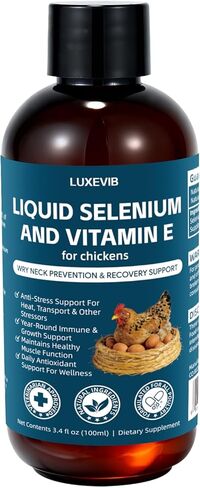 تركيبة حيوية الدواجن E+S | السيلينيوم للدجاج وجميع الدواجن | سائل دعم المغذيات لتوازن الطاقة والتنقل | خليط تغذية مضاف للنمو الصحي، 3.4 أونصة سائلة in Kuwait