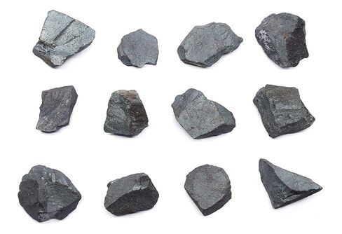 EISCO 6PK Raw Hematite, Mineral Specimens - Approx. 1" - Geologist Selected & Hand Processed - Great for Science Classrooms - Class Pack in Kuwait