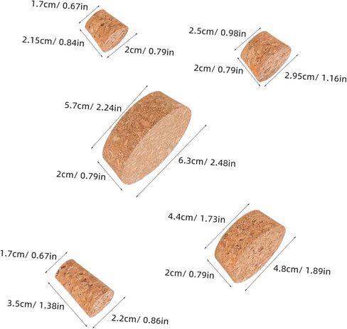 Cabilock 25PCS Reusable Cork Stoppers for Jars Leak Airtight Jar Seal Plugs for Laboratory Experiments and Kitchen Storage in Saudi Arabia