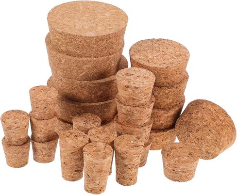 Zerodeko 25PCS Leak Airtight Plugs for Laboratory and Home Use Reusable Assorted Softwood Corks for Sealing Jars and Containers in Saudi Arabia