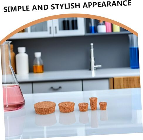 Zerodeko 25PCS Leak Airtight Plugs for Laboratory and Home Use Reusable Assorted Softwood Corks for Sealing Jars and Containers in Saudi Arabia