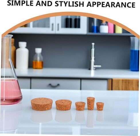 25PCS Tapered Cork Stoppers Assorted for Laboratory Home Commercial Use Secure Leakproof Sealing Plugs Reusable Easy to Clean Airtight Seal for Freshness Retention in Saudi Arabia