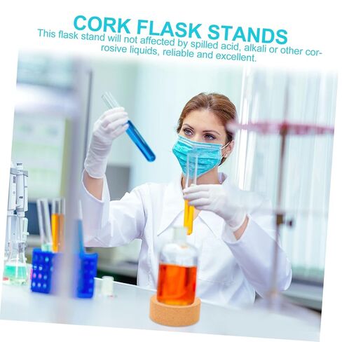 PRETYZOOM 2Pcs Laboratory Flask Pad Cork Flask Stand for Round Bottom Flasks Lightweight and Experimental Holder for Secure Flask Support Labs in Saudi Arabia