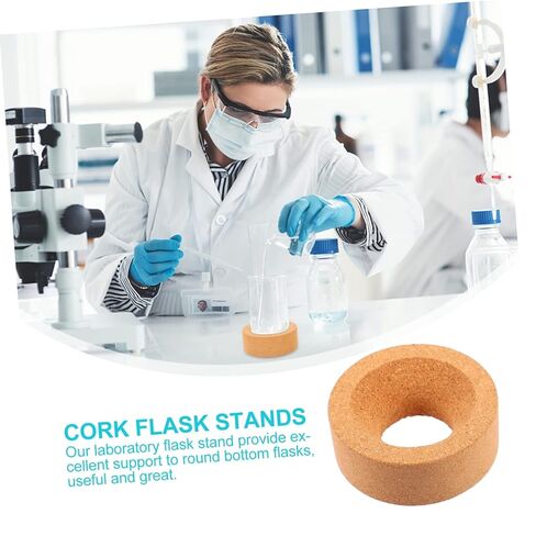 PRETYZOOM 2Pcs Laboratory Flask Pad Cork Flask Stand for Round Bottom Flasks Lightweight and Experimental Holder for Secure Flask Support Labs in Saudi Arabia