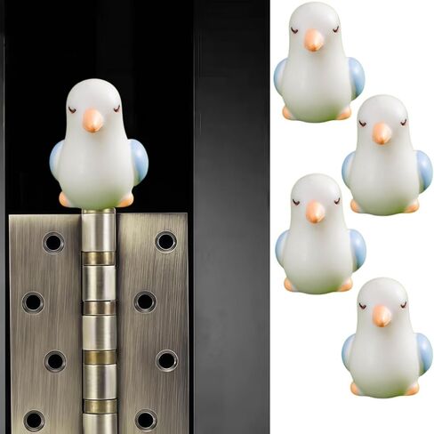 Hinge Heads Decorative Topper Set 4PCS, Home Decoration,Magnetic Hinge Head Toppers Door Hinge, Cute Mini Creative Seagulls, Seabirds, Resin Ornament in Saudi Arabia
