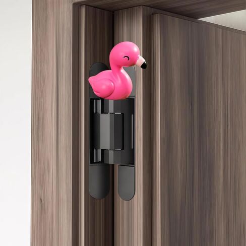 Hinge Heads Decorative Topper Set 5PCS, Home Decoration,Magnetic Hinge Head Toppers Door Hinge, Cute Mini Creative Flamingos, Resin Ornament in Saudi Arabia