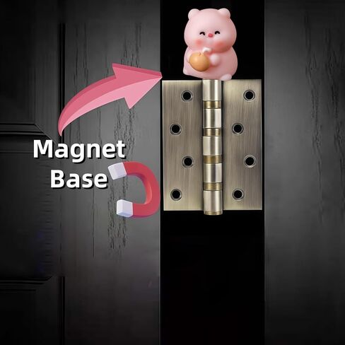 Hinge Heads Decorative Topper Set 6PCS, Home Decoration,Magnetic Hinge Head Toppers Door Hinge, Cute Mini Creative Little Pig Drinking Beverages, Resin Ornament in Saudi Arabia