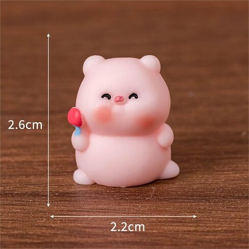Hinge Heads Decorative Topper Set 6PCS, Home Decoration,Magnetic Hinge Head Toppers Door Hinge, Cute Mini Creative Little Pig Drinking Beverages, Resin Ornament in Saudi Arabia