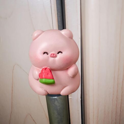 Hinge Heads Decorative Topper Set 6PCS, Home Decoration,Magnetic Hinge Head Toppers Door Hinge, Cute Mini Creative Little Pig Drinking Beverages, Resin Ornament in Saudi Arabia