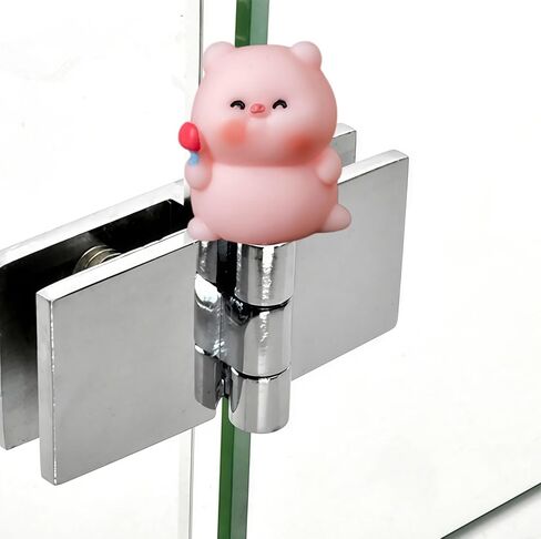 Hinge Heads Decorative Topper Set 6PCS, Home Decoration,Magnetic Hinge Head Toppers Door Hinge, Cute Mini Creative Little Pig Drinking Beverages, Resin Ornament in Saudi Arabia