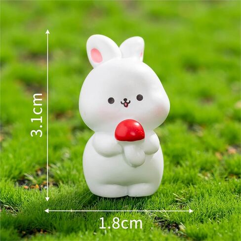 Hinge Heads Decorative Topper Set 6PCS, Home Decoration,Magnetic Hinge Head Toppers Door Hinge, Cute Mini Creative Small Animals, Rabbits, Cats, Piglets, Resin Ornaments in Saudi Arabia