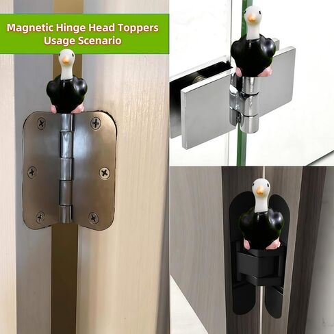 Hinge Heads Decorative Topper Set 4PCS, Home Decoration,Magnetic Hinge Head Toppers Door Hinge, Cute Mini Creative Ostrich, Resin Ornament in Saudi Arabia