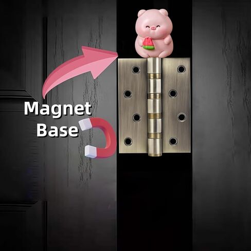 Hinge Heads Decorative Topper Set 6PCS, Home Decoration,Magnetic Hinge Head Toppers Door Hinge, Cute Mini Creative Little Pig Holding Watermelon, Resin Ornament in Saudi Arabia