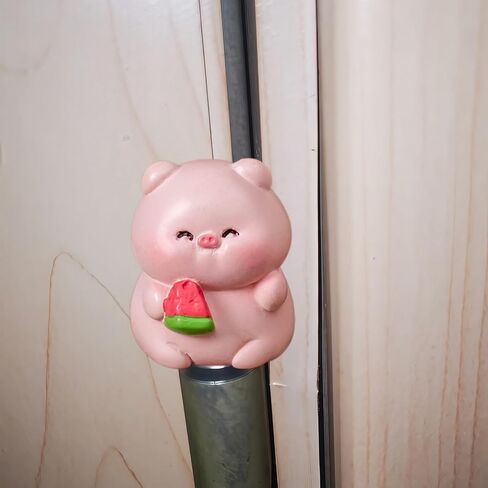 Hinge Heads Decorative Topper Set 6PCS, Home Decoration,Magnetic Hinge Head Toppers Door Hinge, Cute Mini Creative Little Pig Holding Watermelon, Resin Ornament in Saudi Arabia