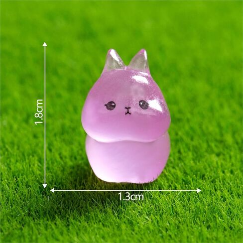 Hinge Heads Decorative Topper Set 6PCS, Home Decoration,Magnetic Hinge Head Toppers Door Hinge, Cute Mini Creative Colorful Luminous Bunny Resin Ornament in Saudi Arabia