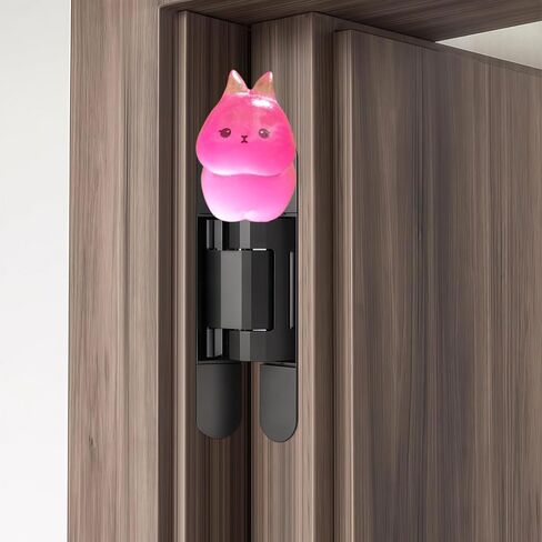 Hinge Heads Decorative Topper Set 6PCS, Home Decoration,Magnetic Hinge Head Toppers Door Hinge, Cute Mini Creative Colorful Luminous Bunny Resin Ornament in Saudi Arabia