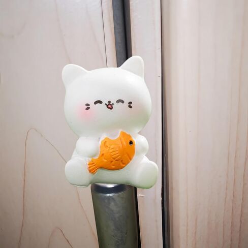 Hinge Heads Decorative Topper Set 6PCS, Home Decoration,Magnetic Hinge Head Toppers Door Hinge, Cute Mini Creative Small Animals, Eating Grilled Fish, Cats, Resin Ornaments in Saudi Arabia