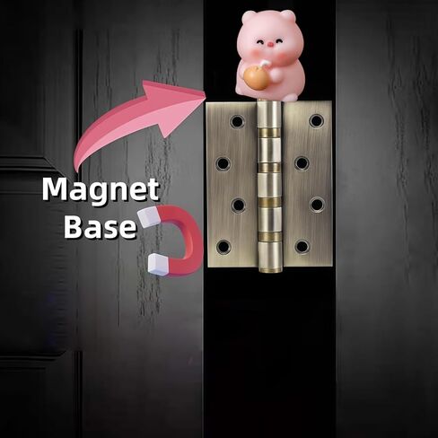 Hinge Heads Decorative Topper Set 6PCS, Home Decoration,Magnetic Hinge Head Toppers Door Hinge, Cute Mini Creative Piggy Drinking Coconut Juice, Resin Ornament in Saudi Arabia