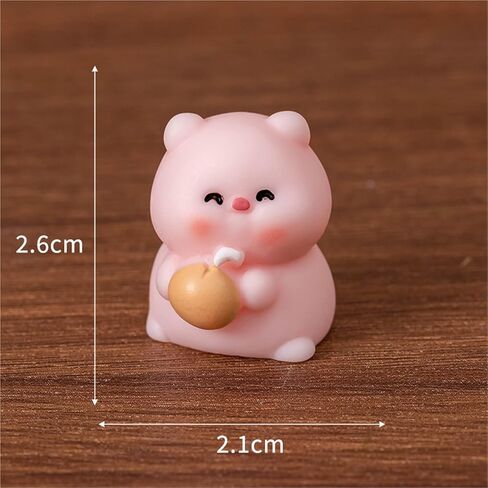 Hinge Heads Decorative Topper Set 6PCS, Home Decoration,Magnetic Hinge Head Toppers Door Hinge, Cute Mini Creative Piggy Drinking Coconut Juice, Resin Ornament in Saudi Arabia