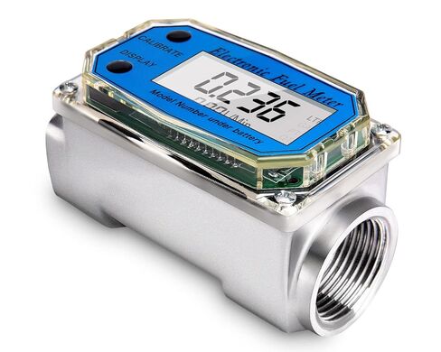 1Inch Flow Meter - Turbine Flow Meter - Fuel Flow Meter - LCD Digital Flow Meter with FNPT Inlet/Outlet for Liquids Such As Water, Diesel, Kerosene and Gasoline, 2.5-26 GPM /10-100 LPM in Kuwait