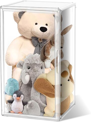 4 حزمة XXX-LARGE منظمي واضحة للخزائن أكريليك عرض العلبة أحذية واضحة مربع تخزين قابلة للتكديس منظمي تخزين الخوذة صناديق تخزين الخوذة مع غطاء مغناطيسي in Kuwait