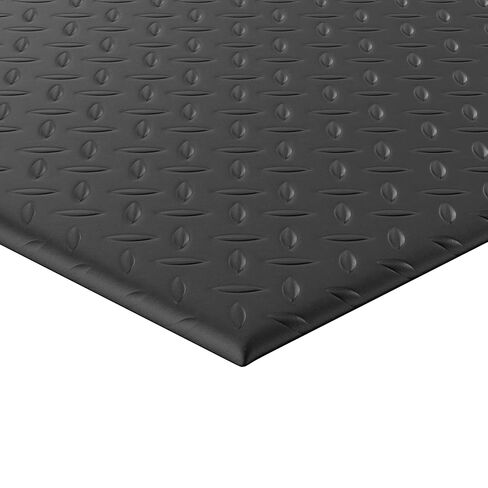 بساط Diamond Deluxe مقاس 3 × 12 بوصة أسود مضاد للتعب مع حدود صفراء in Kuwait