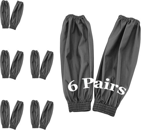 Yzurbu Arm Sleeves Covers, PU Oversleeves Protector for Arm with Elastic Cuffs, Waterproof, Oilproof, Acid Resistant in Kuwait