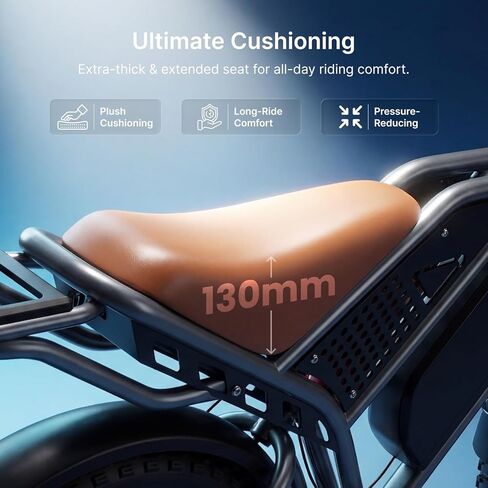 DEEPOWER Electric Bike for Adults,2000W Peak Motor&32MPH Electric Dirt Bike，48V 20AH/35AH/60AH Battery, 70-160 Max Miles,Dual Suspension Ebikes for Adults, 20" Fat Tire E Bike in Kuwait