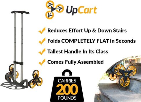 UpCart® Lift - Stair Climbing and Folding Flat Hand Truck up to 200lb Capacity in Saudi Arabia